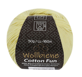 Wollbiene Cotton Fun Citroengeel 07