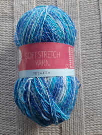 Soft Stretch Yarn Blauwverloop met Glitter
