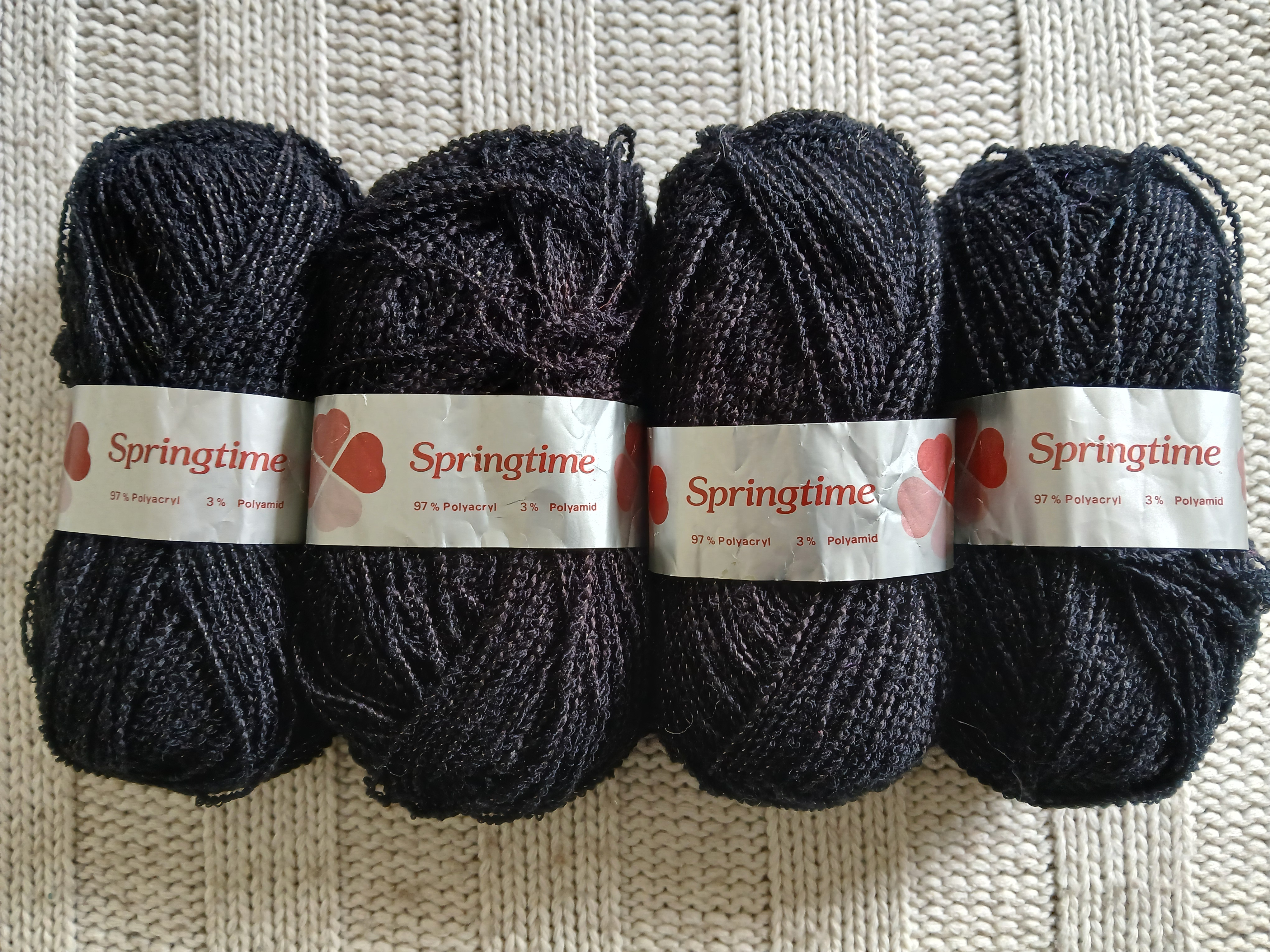 4 bollen springtime zwart/glitter