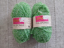 2 Bollen Phildar Phil Eponge Groen/Wit