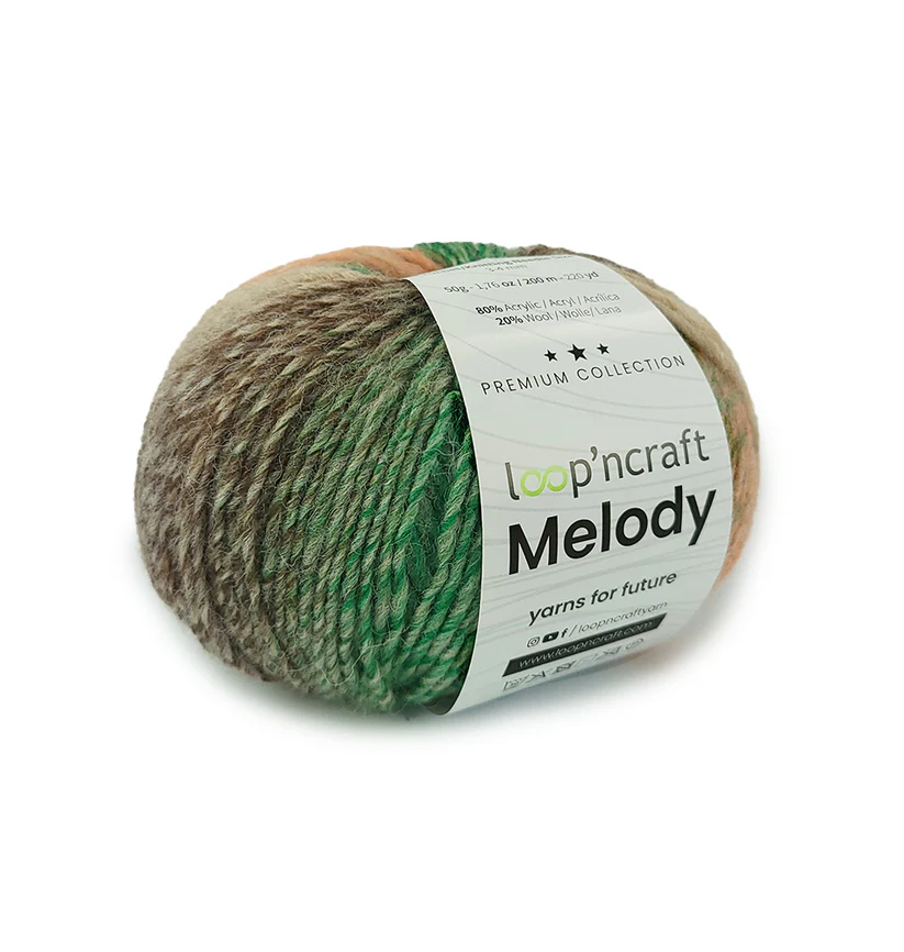 Loopncraft Melody Groen/Bruin/Oranje 04