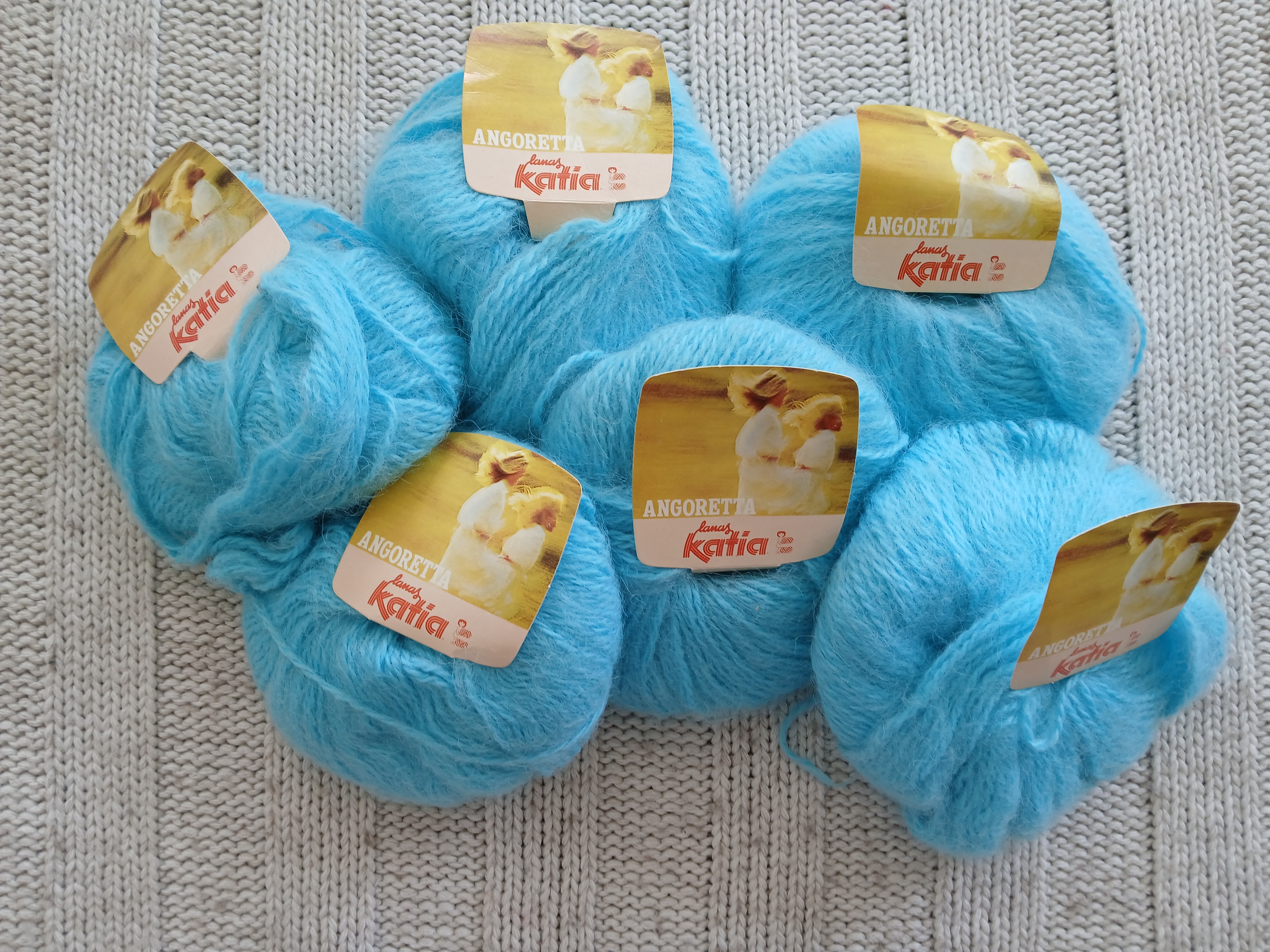 6 bollen Katia Angoretta Turquoise