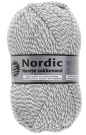 Nordic Noorse Sokkenwol Wit/Grijs 01