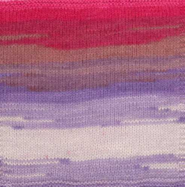 Wollbiene Moonlight  Glitter Batik Lila/Roze/Wit
