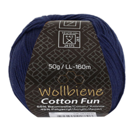 Wollbiene Cotton Fun Donkerblauw 21