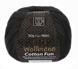 Wollbiene Cotton Fun Zwart 25