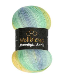Wollbiene Moonlight Batik Geel/Turquoise/Blauw