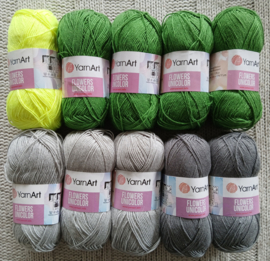 Pakket 10 Bollen Yarnart Flowers Unicolor