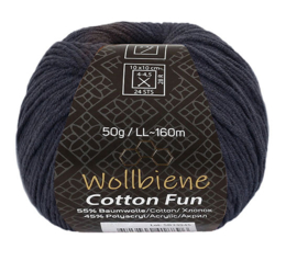 Wollbiene Cotton Fun Antraciet 24