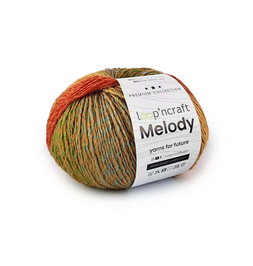 Loopncraft Melody Bruin/Groen/Oranje 08