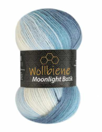 Wollbiene Moonlight Batik Blauw/Wit