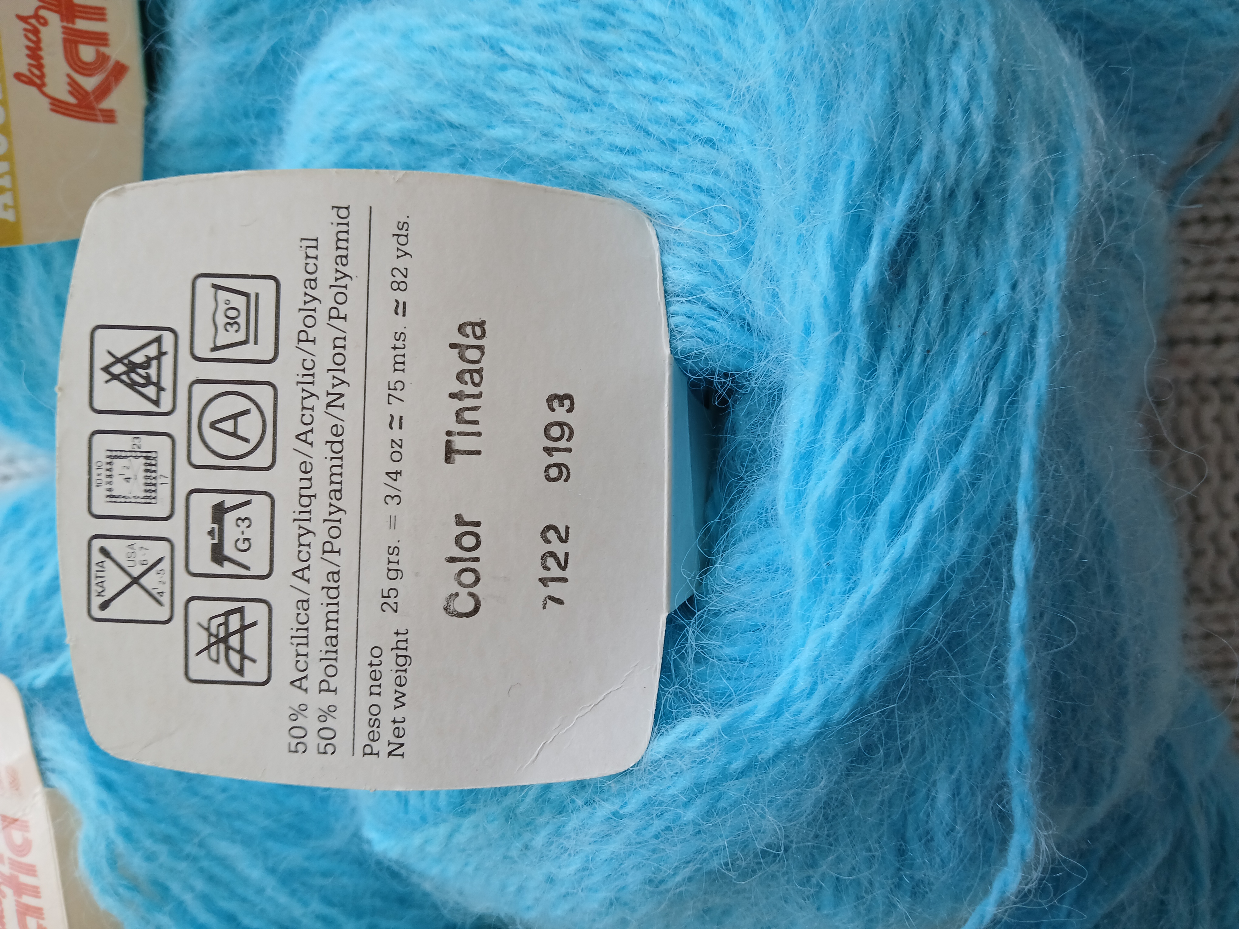 6 bollen Katia Angoretta Turquoise