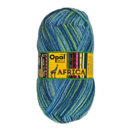 Opal Afrika Sokkenwol Blauw/Groen