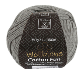 Wollbiene Cotton Fun Grijs 23