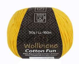 Wollbiene Cotton Fun Geel 08