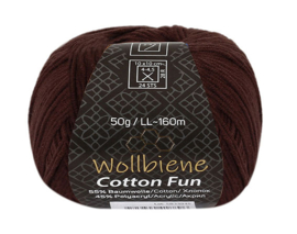 Wollbiene Cotton Fun Donkerbruin 20
