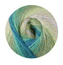 Wollbiene Moonlight  Glitter Batik Petrol/Groen/Beige