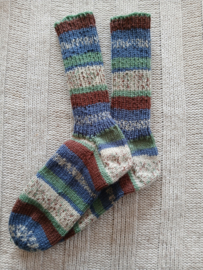 Noorse Sokken Blauw/Groen/Bruin Maat 41