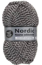 Lammy Yarns Nordic Noorse Sokkenwol Bruin/Zwart/Wit 03