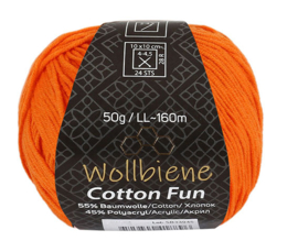 Wollbiene Cotton Fun Oranje 10