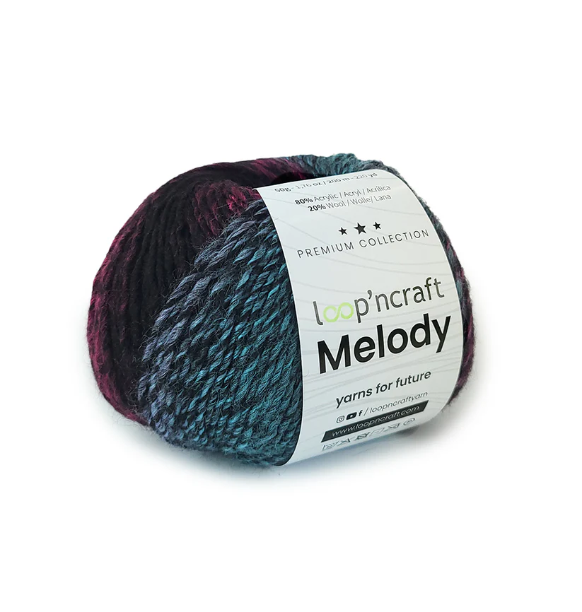 Loopncraft Melody Blauw/Zwart/Roze 02