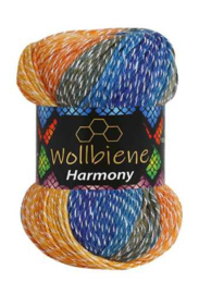 Wollbiene Harmony Blauw/Oranje
