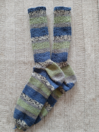 Noorse Sokken Blauw/Groen/Grijs Maat 46