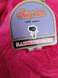 4 bollen Oriental Angora Roodroze