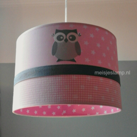 Lamp babykamer roze uiltjes en sterren