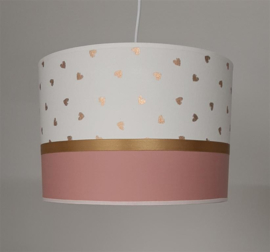 Babylamp gouden hartjes oudroze