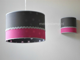 Wandlamp in dezelfde stoffen als hanglamp