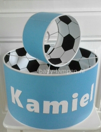 Voetballamp Kamiel  zwart wit blauw