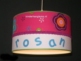 lamp babykamer Rosan fucsia bloemen