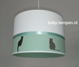 Hanglamp babykamer mintgroen en poezen