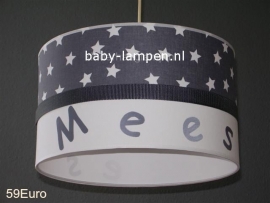 lamp babykamer antraciet sterretjes Mees
