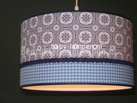 lamp babykamer blauw boerenbond en blauw ruitje