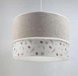 lamp babykamer beige rib takjes bloemetjes