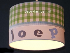 lamp babykamer lime groene ruit Joep