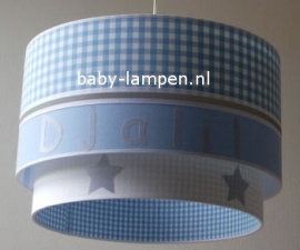lamp babykamer Djalil lichtblauw en wit