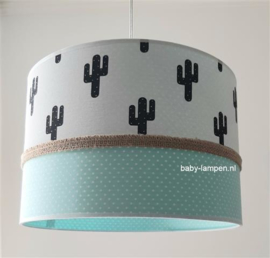 Lamp babykamer cactus en mint groen