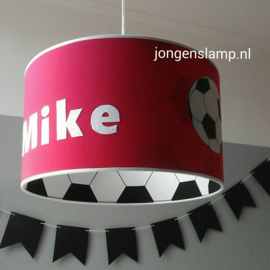 Voetbal lamp rood en zwart