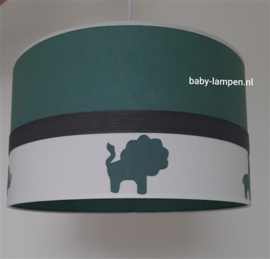 lamp babykamer oud groen jungle diertjes