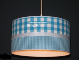 Babylamp aquaruit en aqua klein ruitje