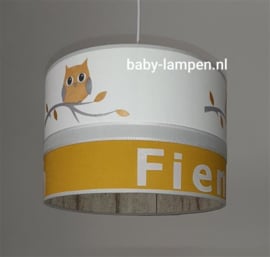 Lamp Babykamer okergeel uiltjes