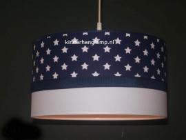 lamp babykamer donkerblauw met witte sterren