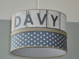 Babylamp Davy steigerhout en sterren