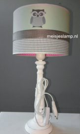 Lampenkapje in dezelfde stoffen als de hanglamp
