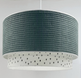 babylampen oud groen wafelstof