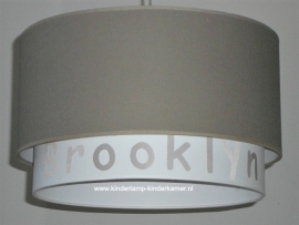 lamp babykamer Brooklyn beige en wit