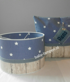 babylamp jeans blauw witte sterren